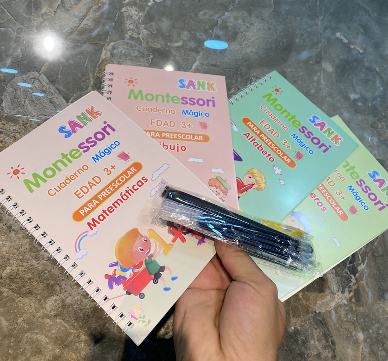 Kit de Libros de Caligrafía Montessori - Aprende a Escribir Jugando